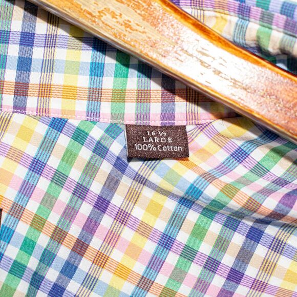 Robert Talbott EstateTailored Men's Dress Shirt Multi color 16 1/2 L - Picture 4 of 7